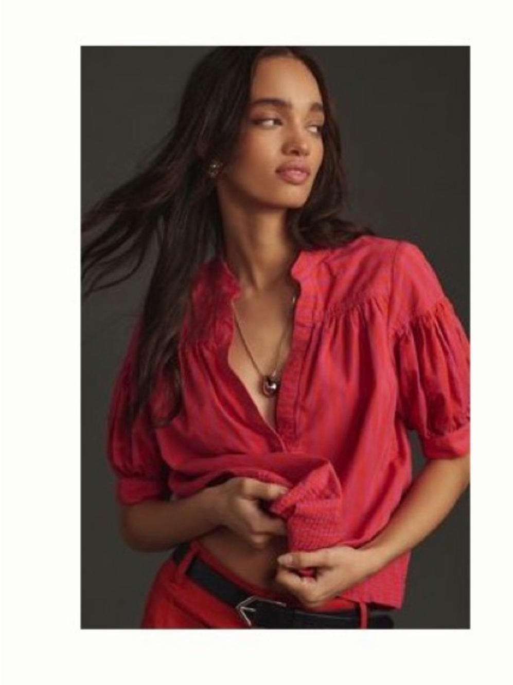 Anthropologie Darcey popover Swing Top